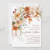 Herbstblossom Brautdusche Einladung (Vorderseite)