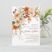 Herbstblossom Brautdusche Einladung (Stehend Vorderseite)