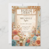 Herbstblume Garten Bridal Dusche Einladung (Vorderseite)