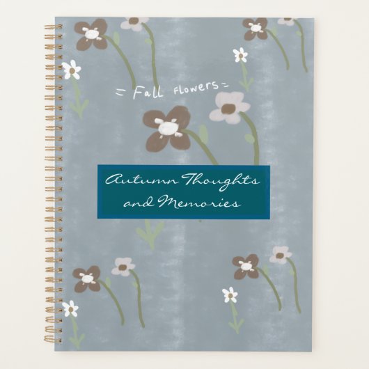 Herbstblumen Aquarell Herbst Notizbuch Planer (Vorderseite)