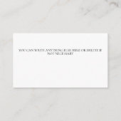 Herbstblumen Blätter Elegante Hochzeitswebsite Begleitkarte (Rückseite)