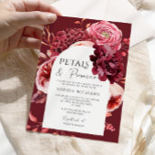Herbstblumen-Bogen-Petals- und Prosecco-Brautjungg Einladung