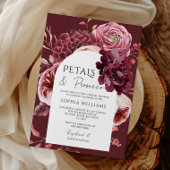 Herbstblumen-Bogen-Petals- und Prosecco-Brautjungg Einladung