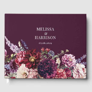 Herbstblumen-Dahlie Dunkel Gästebuch
