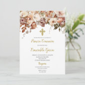 Herbstblumen erste Komödie Einladung (Stehend Vorderseite)