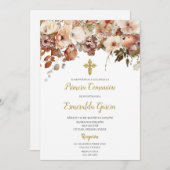 Herbstblumen erste Komödie Einladung (Vorne/Hinten)