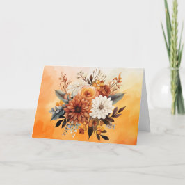 Herbstblumen Feiertagskarte
