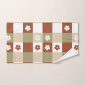 Herbstblumen-Gingham-Karomuster Badhandtuch Set (Handtuch)