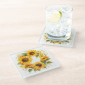 Herbstblumen: "Meine Küche" Untersetzer (Schrägansicht)