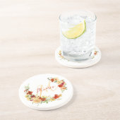 Herbstblumen personalisiert getränkeuntersetzer (Seite)