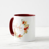Herbstblumen personalisiert tasse (Vorderseite Links)