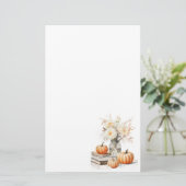 Herbstblumen Shabby Chic Design Schreibwaren Briefpapier (Stehend Vorderseite)