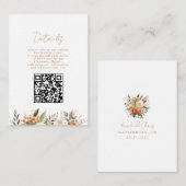 Herbstblumen und Grünpflanzen Empfang Begleitkarte (Vorne/Hinten)