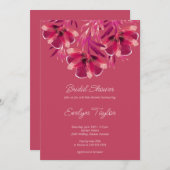 Herbstblumen, Viva Magenta Brautparty Einladung (Vorne/Hinten)