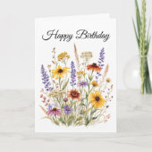 Herbstblumen Wildblumen Blumen Geburtstag Karte (Vorderseite)