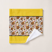 Herbstblumenbad Handtuch Set (Waschlappen)
