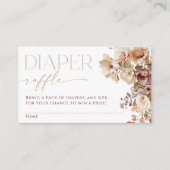 Herbstblumenbraun-beige-boho-Windelraffinerie Begleitkarte (Vorderseite)