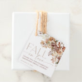 Herbstblumenbraunes Brautparty in der Liebe Geschenkanhänger (Beispiel)