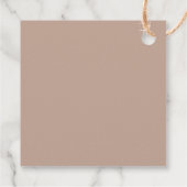 Herbstblumenbraunes Brautparty in der Liebe Geschenkanhänger (Rückseite)