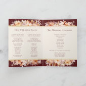 Herbstblumenburgunder-CremeWedding Programm (Innenseite)