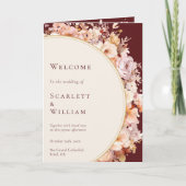 Herbstblumenburgunder-CremeWedding Programm (Vorderseite)