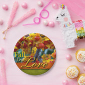 Herbstblumendesign in der Liebe: Herbst-Herbst-Fot Pappteller (Party)