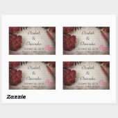 Herbstblumendesign Save the Date Hochzeit Rechteckiger Aufkleber (Blatt)