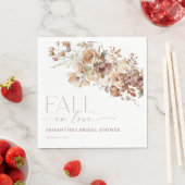 Herbstblumenfall in der Liebe Brautparty Serviette (Beispiel)
