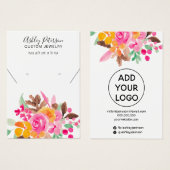 Herbstblumengeschmuck mit Girl Ohrring (Vorne & Hinten)