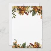 Herbstblumengeschmücktes Erntedank Einladung (Rückseite)