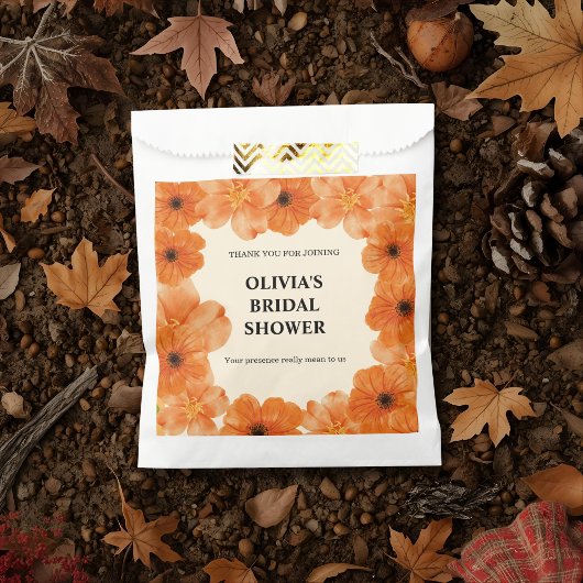 Herbstblumengewächse Brautparty für Taschen Geschenktütchen