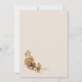 Herbstblumenhochzeit Einladung (Rückseite)