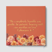 Herbstblumenhochzeit Gästebuch (Rückseite)