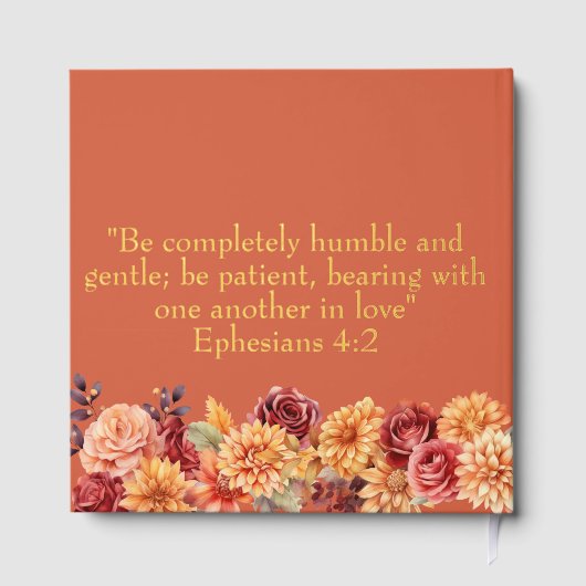 Herbstblumenhochzeit Gästebuch (Rückseite)