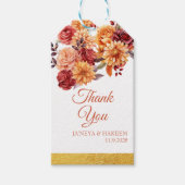 Herbstblumenhochzeit Geschenkanhänger (Vorderseite)