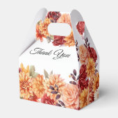 Herbstblumenhochzeit Geschenkschachtel (Rückseite)