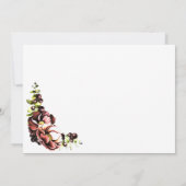 Herbstblumenhochzeit rettet das Datum Save The Date (Rückseite)