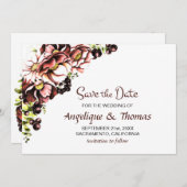 Herbstblumenhochzeit rettet das Datum Save The Date (Vorne/Hinten)