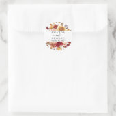Herbstblumenhochzeit Runder Aufkleber (Tasche)