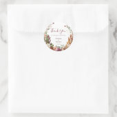 Herbstblumenhochzeit Runder Aufkleber (Tasche)