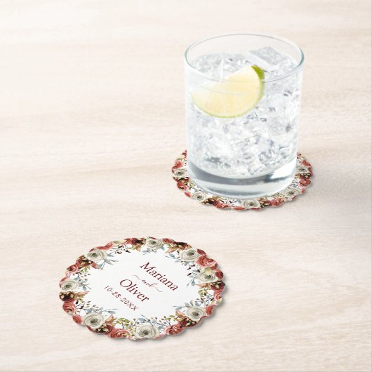 Herbstblumenhochzeit Untersetzer (Vor Ort)