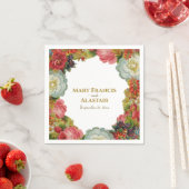 Herbstblumenhochzeit Vintag Garland Serviette (Beispiel)