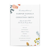 Herbstblumenhochzeitprogramm Programm