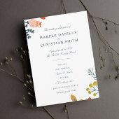 Herbstblumenhochzeitprogramm Programm