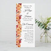 Herbstblumenhochzeitprogramm Programm (Stehend Vorderseite)