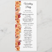 Herbstblumenhochzeitprogramm Programm (Rückseite)