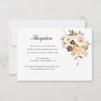 Herbstblumenhochzeitskarte