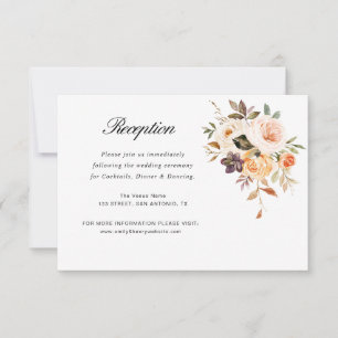 Herbstblumenhochzeitskarte RSVP Karte