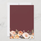 Herbstblumenkarte verschoben Hochzeitskarte Einladung (Rückseite)