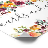 Herbstblumenkarten und Geschenke Hochzeit Poster (Ecke)